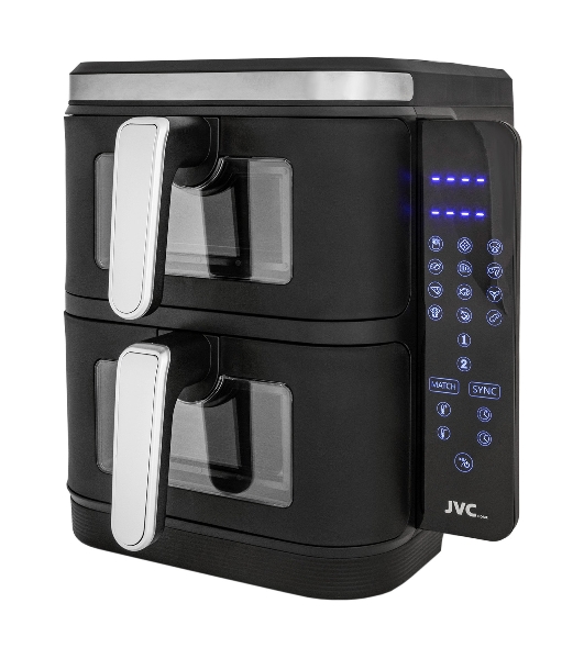 Аэрогриль JVC JK-MB105 черный, 3400 Вт, 12 л, сенсор, 10 программ