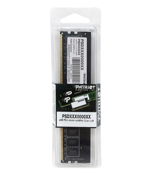 Оперативная память Patriot Signature, DDR4, 8Gb (1x8 Gb), 2666 MHz, CL19, DIMM