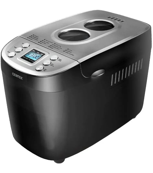 Хлебопечка Centek CT-1415 чёрный/серебристый, 860 Вт, 1.5 кг, 15 программ