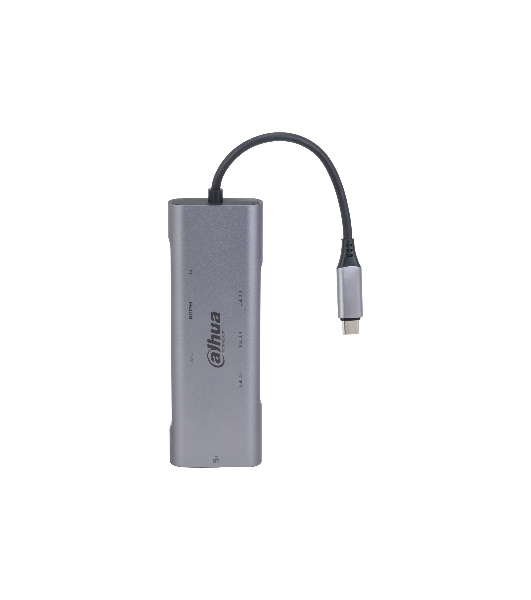 USB-концентратор Dahua TC38, USB Type-C, USB 3.0 + HDMI + RJ45 + SD/TF + PD Docking Station, USB
