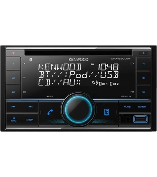 Автомагнитола Kenwood DPX-5300BT, 2 DIN, CD, Bluetooth, USB Type-A, AUX