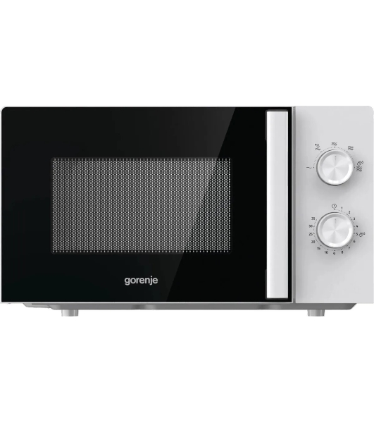 Микроволновая печь Gorenje MO17E1WH белый, 17 л, 700 Вт, переключатели - поворотный механизм