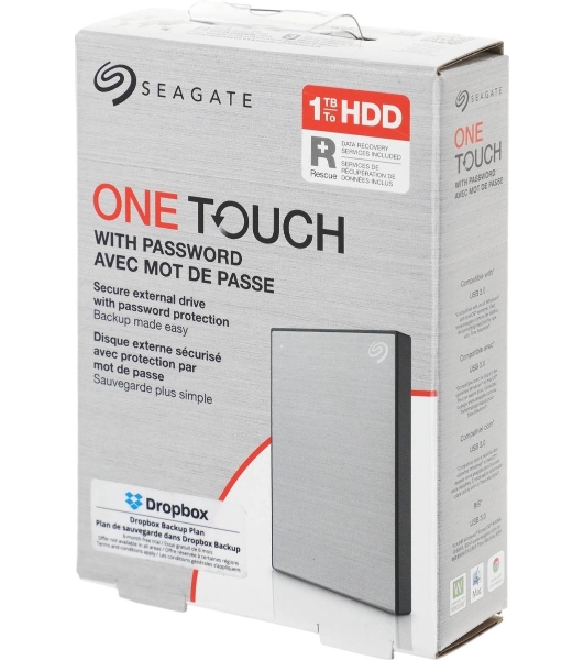 Жесткий диск Seagate One Touch STKY1000401 USB 3.0 1Tb 2.5' серебристый