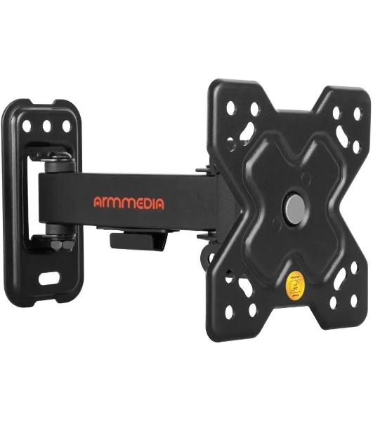 Кронштейн Arm media MARS-5 черный, 15 шт/уп. Кр. стал. настенный для TV 10'-32', max 25 кг, 4 ст св., нак. +5°-15°, пов. ±90° от ст. 62-194 мм. max VESA 100x100 мм.
