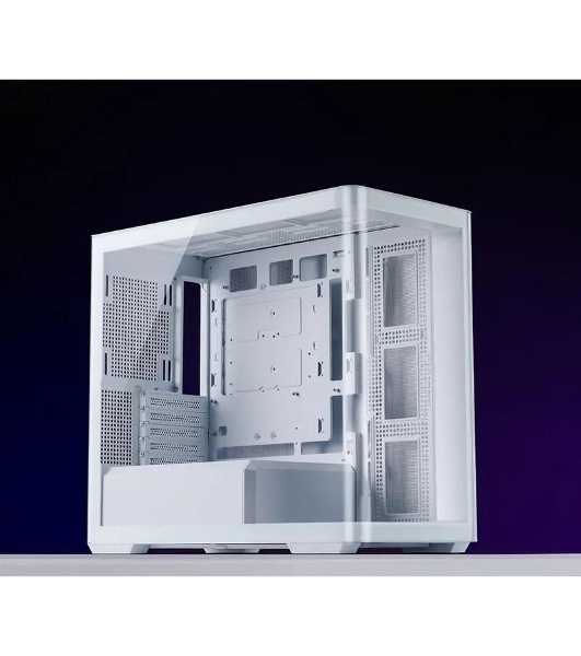 Корпус без блока питания JONSBO D300, Mini-Tower, TG, no fan, 2xUSB-A 3.2 + 1xUSB-C 3.2, mATX, mITX White