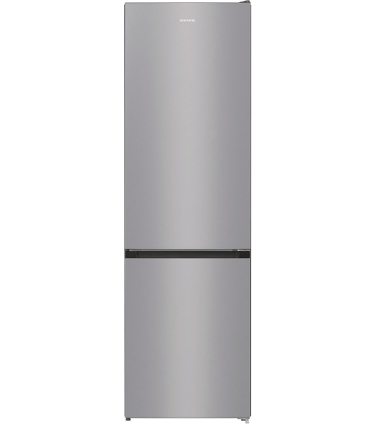 Холодильник Gorenje NRK6201ES4 серебристый двухкамерный 235/96 л морозилка снизу, No Frost