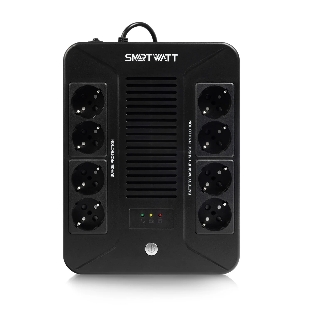 Источник бесперебойного питания SMARTWATT UPS SAFE PRO 600 Line-interactive 600VA/360W Brick (Euro x8, LED, 275x210x95(мм), 4,8 кг, гарантия 24мес.