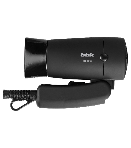 Фен BBK BHD0801 черный, 1000 Вт, компактный