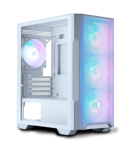 Корпус MSI MAG FORGE M100R, Mini-Tower, белый, 4 x 120 мм
