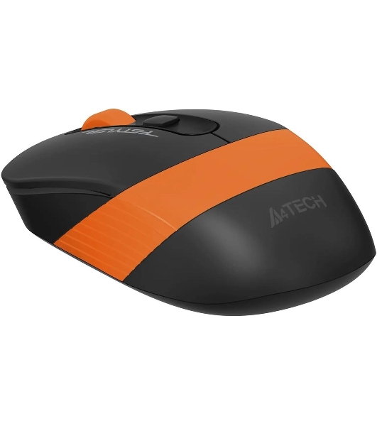 Мышь беспроводная A4Tech Fstyler FG10S черный/оранжевый, 2000 dpi, радиоканал, USB, кнопки - 4