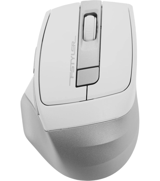Мышь беспроводная A4Tech Fstyler FG35 серебристый/белый, 2000 dpi, радиоканал, USB, кнопки - 6