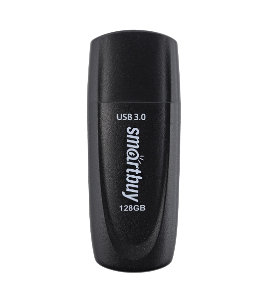 Флешка USB Smartbuy Scout black (SB128GB3SCK), 128Gb, USB 3.0, R/W 100/40, черный