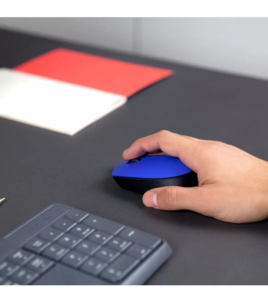 Мышь беспроводная Logitech M171 синий, 1000 dpi, радиоканал, USB, кнопки - 3