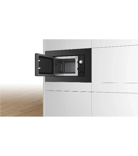 Встраиваемая микроволновая печь Bosch BEL653MB3 черный, 25 л, 800 Вт, переключатели - поворотный механизм/сенсор