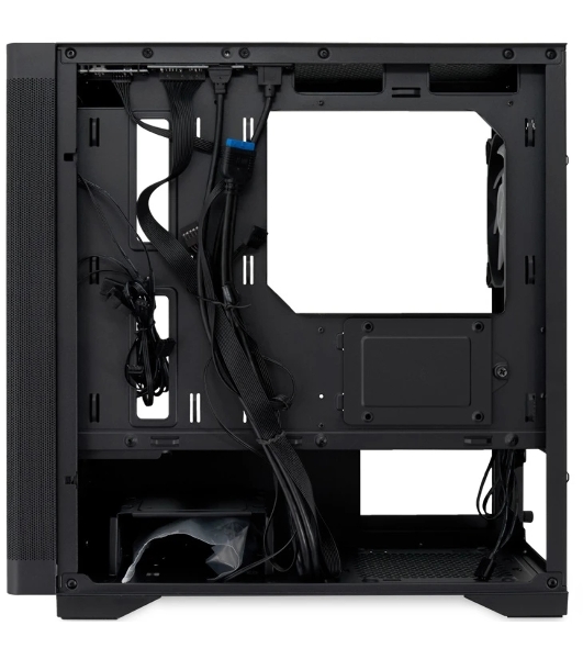 Компьютерный корпус без блока питания HSPD M320, Mesh Mini-tower, черный, slide TG, 0.45 SPCC, 2x140мм ARGb+1x120мм ARGb mATX, mITX 160/340/184мм 2x2.5', 2x3.5', 4xPCI 2xUSB-A 3.0, 1xUSB-A 1.0 390x200x385мм