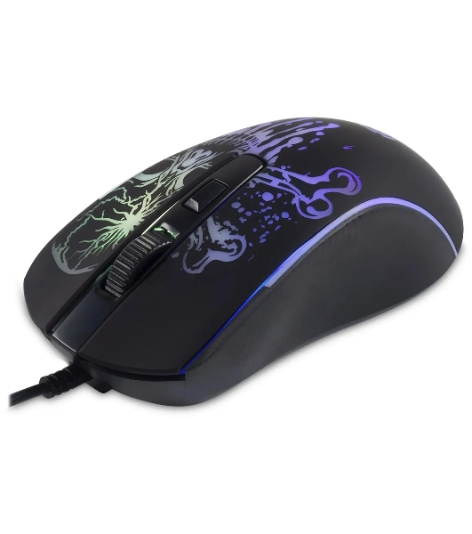 Мышь проводная Oklick 702G черный, 3600 dpi, USB, кнопки - 4