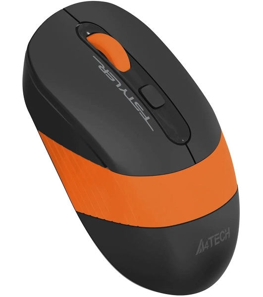 Мышь беспроводная A4Tech Fstyler FG10S черный/оранжевый, 2000 dpi, радиоканал, USB, кнопки - 4