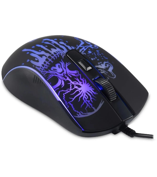 Мышь проводная Oklick 702G черный, 3600 dpi, USB, кнопки - 4