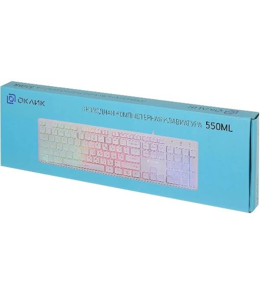 Клавиатура Oklick 550ML проводная, USB Type-A, белый
