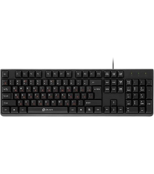 Клавиатура Oklick 100M HW3 проводная, USB Type-A, чёрный