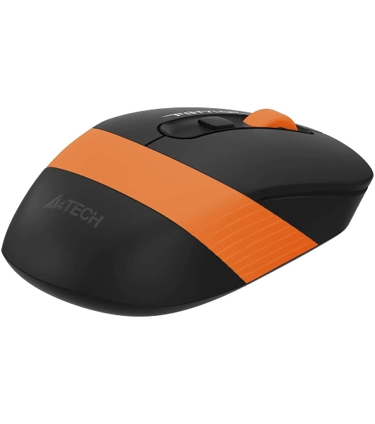 Мышь беспроводная A4Tech Fstyler FG10S черный/оранжевый, 2000 dpi, радиоканал, USB, кнопки - 4