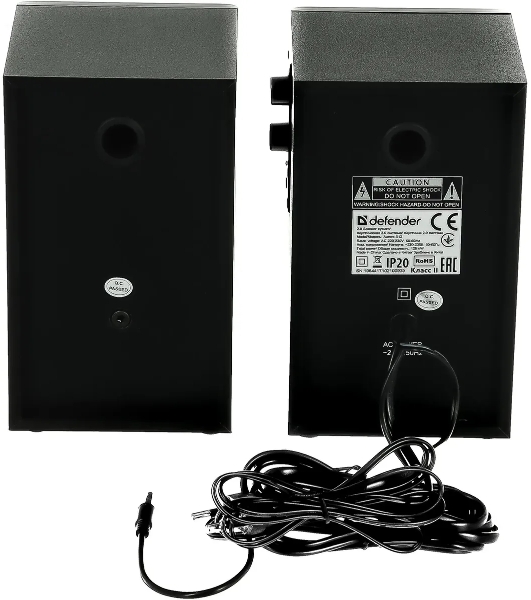 Акустическая система Defender AURORA S12 2.0, Актив.колонки 2x6 W (RMS),100 Гц - 20 кГц