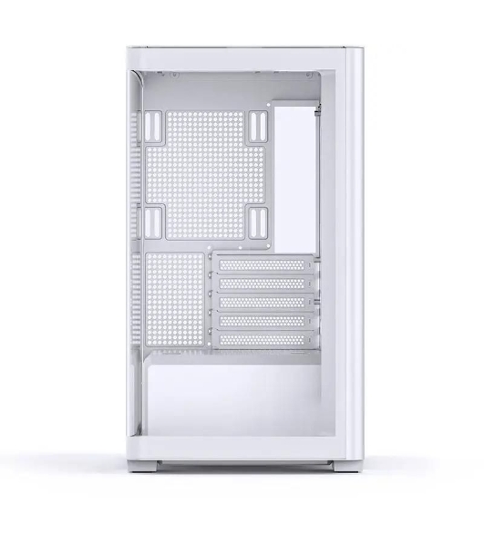 Корпус без блока питания JONSBO D300, Mini-Tower, TG, no fan, 2xUSB-A 3.2 + 1xUSB-C 3.2, mATX, mITX White