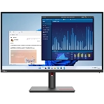Монитор 27' Lenovo ThinkVision T27p-30 IPS 3840x2160, 60 Гц, 4 мс, 16:9, 350 кд/м², HDMI 2.0, DP 1.4, USB-C (90 Вт), 3.5 Jack, USB Hub (3x USB 3.2), RJ-45, черный, фото 1