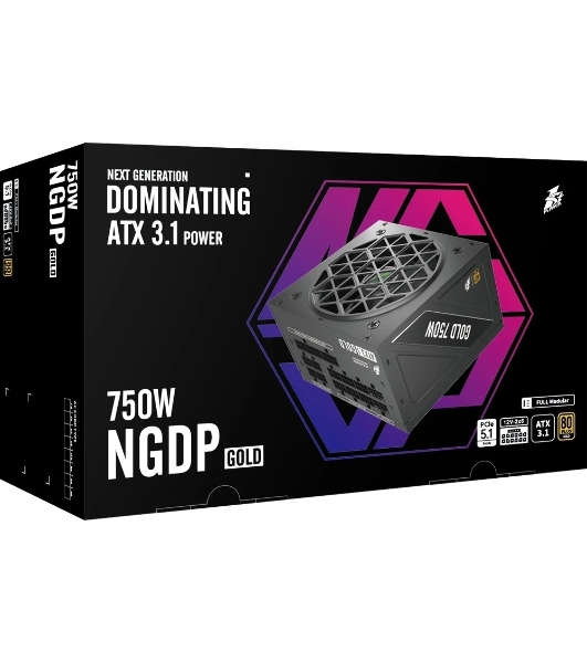 Блок питания 1STPLAYER ACK HA-750AC2, 750Вт, 80 PLUS Standart, черный