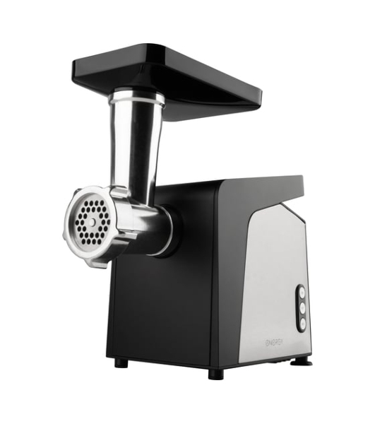 Мясорубка электрическая ENERGY EN-153 черный, 2400 Вт, 1.5 кг/мин, реверс, защита от перегрузки, насадки - 4