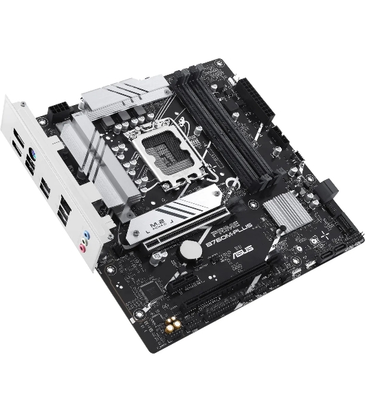 Материнская плата ASUS PRIME B760M-PLUS, LGA 1700, Intel B760, 4xDDR5, 4xSATA, 2xM.2, 1xPCIe 4.0 x4, 1xPCIe x1, 1xDP, 1xHDMI, 1x 2.5Gb LAN, 2xUSB-A 3.2 Gen 2, 4xUSB-A 2.0, 3x3.5 мм, 7.1, mATX