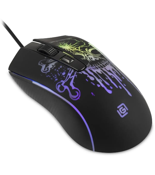 Мышь проводная Oklick 702G черный, 3600 dpi, USB, кнопки - 4