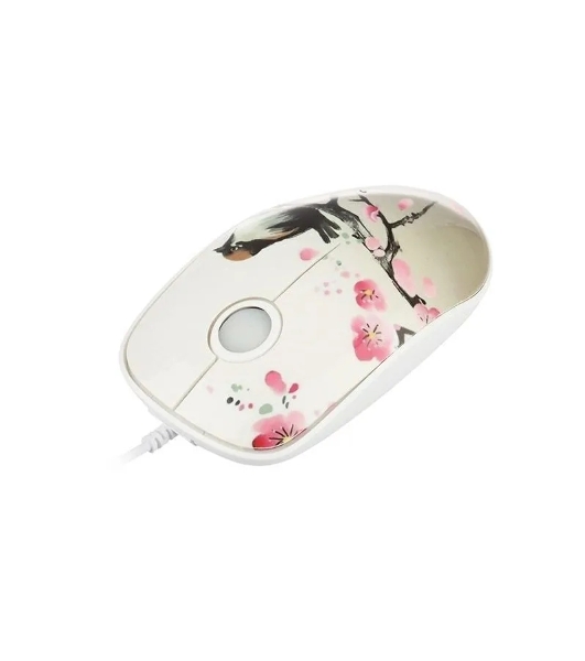 Мышь проводная Qumo Office M43 Serenity белый, 1000 dpi, USB, кнопки - 3