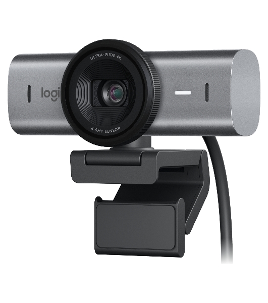 Веб-камера Logitech BRIO MX 3840x2160, 30 кадр/с, USB, микрофон, шторка приватности, автофокус, крепление на мониторе, графитовый