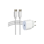 Сетевое зарядное устройство Rexant USB-C, 20Вт в комплекте с кабелем USB-C – USB-C, фото 1