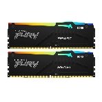 Оперативная память Kingston Fury Beast, DDR5, 64GB (2x32GB), 5600MHz, CL40, DIMM, с радиатором, RGB, черный, фото 1