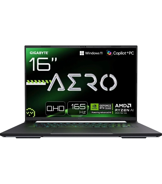 Ноутбук Gigabyte AERO X16 1WH/16'/IPS/AMD Ryzen AI 7 350/32Gb/1Tb SSD/NVIDIA GeForce RTX 5070 8Gb/Windows 11 Home/лунный белый/1.9kg