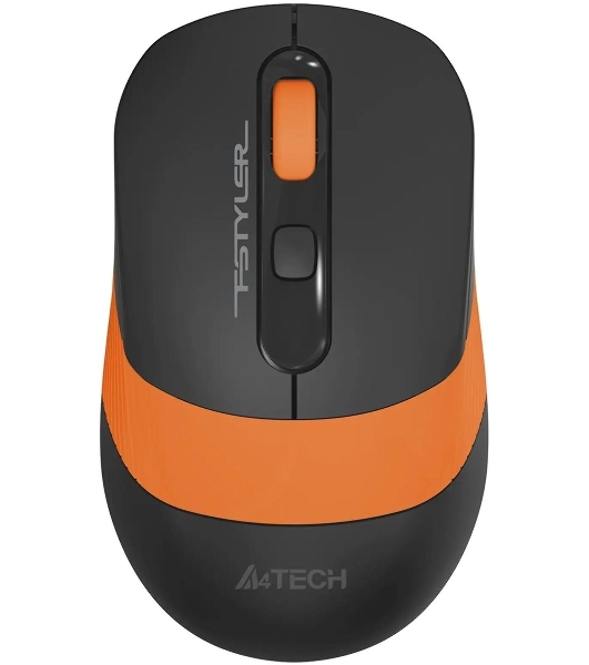 Мышь беспроводная A4Tech Fstyler FG10S черный/оранжевый, 2000 dpi, радиоканал, USB, кнопки - 4