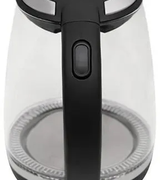 Электрочайник Centek CT-0015 черный/прозрачный, 2.0 л, 2200 Вт, скрытый нагревательный элемент