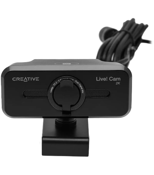 Веб-камера Creative Live! Cam Sync V3 2560x1440, 30 кадр/с, USB, микрофон, шторка приватности, автофокус, крепление на мониторе