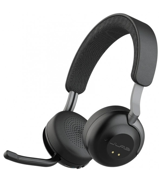 Гарнитура JLab Epic Work ANC Wireless Duo with Stand чёрный, беспроводная, Bluetooth/радиоканал/USB-C, ANC (шумоподавление), до 9 м, в комплекте подставка