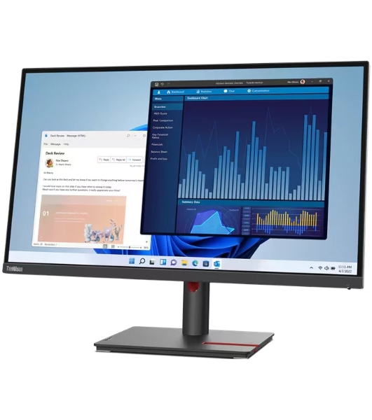 Монитор 27' Lenovo ThinkVision T27p-30 IPS 3840x2160, 60 Гц, 4 мс, 16:9, 350 кд/м², HDMI 2.0, DP 1.4, USB-C (90 Вт), 3.5 Jack, USB Hub (3x USB 3.2), RJ-45, черный