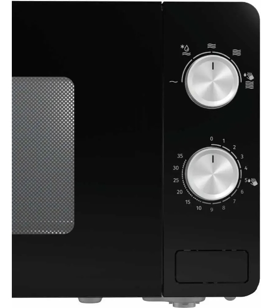 Микроволновая печь Gorenje MO20E1B черный, 20 л, 800 Вт, переключатели - поворотный механизм