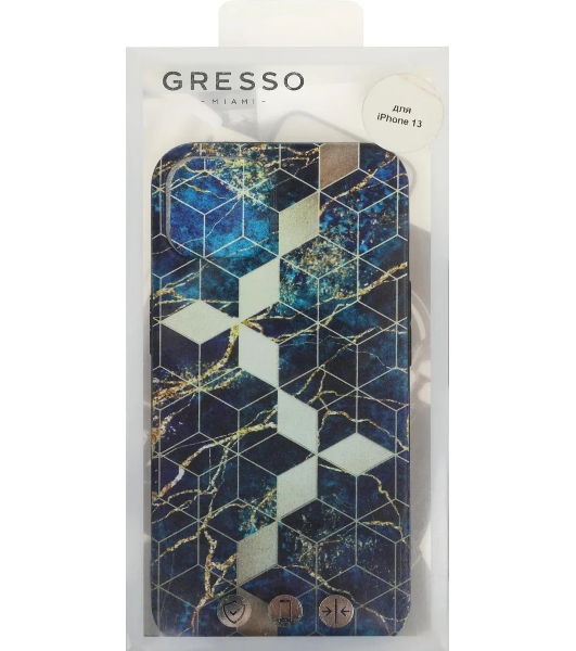 Чехол (клип-кейс) Gresso Meridian, для iPhone 13, синий gr17aaae8887
