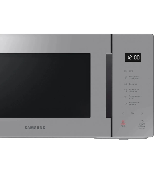 Микроволновая печь Samsung MS23T5018AG/BW серый, 23 л, 800 Вт, переключатели - сенсор