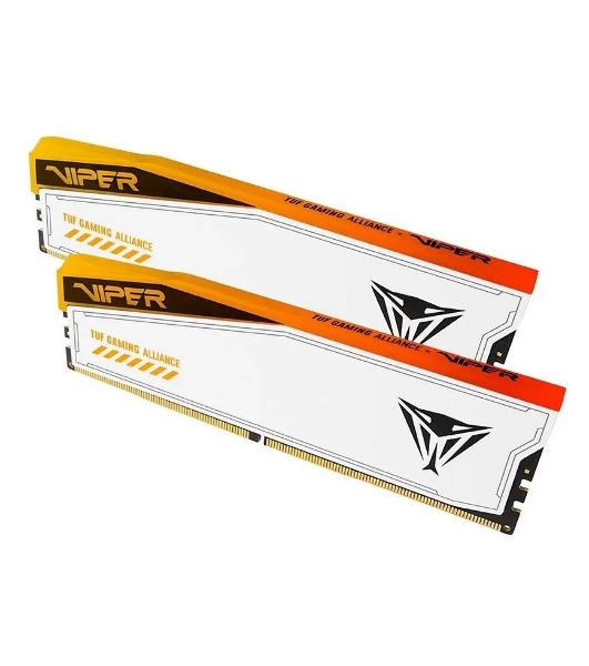 Оперативная память Patriot Viper Elite 5 TUF Gaming, DDR5, 32Gb (2x16 GB), 6000 MHz, CL36, DIMM, радиатор, RGB, белый
