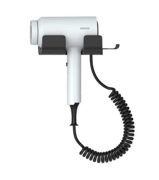 Фен Centek CT-2252 белый/черный, 1600 Вт, ионизация