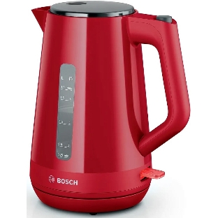 Электрочайник Bosch TWK1M124 красный, 1.7 л, 2400 Вт, скрытый нагревательный элемент