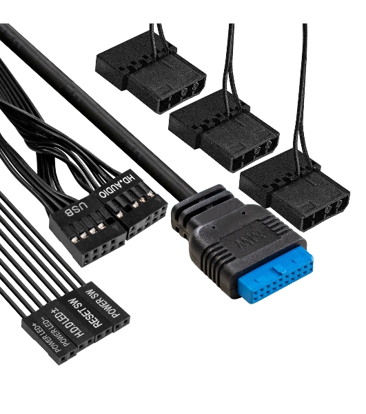 Компьютерный корпус Miditower ExeGate EVO-8227-NPX500 (ATX, БП 500NPX с вент. 12см, 2*USB+1*USB 3.0+HD Audio, черный, 3 вент. RGb, закаленное стекло)