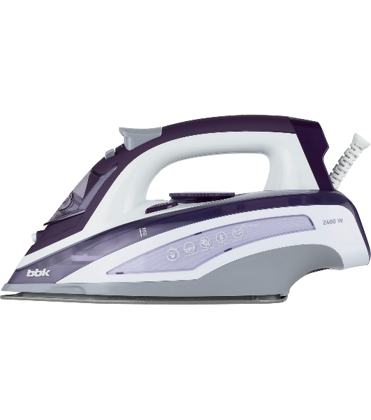 Утюг BBK ISE-2404 фиолетовый, 2400 Вт, 40 г/мин, 140 г/мин, 440 мл